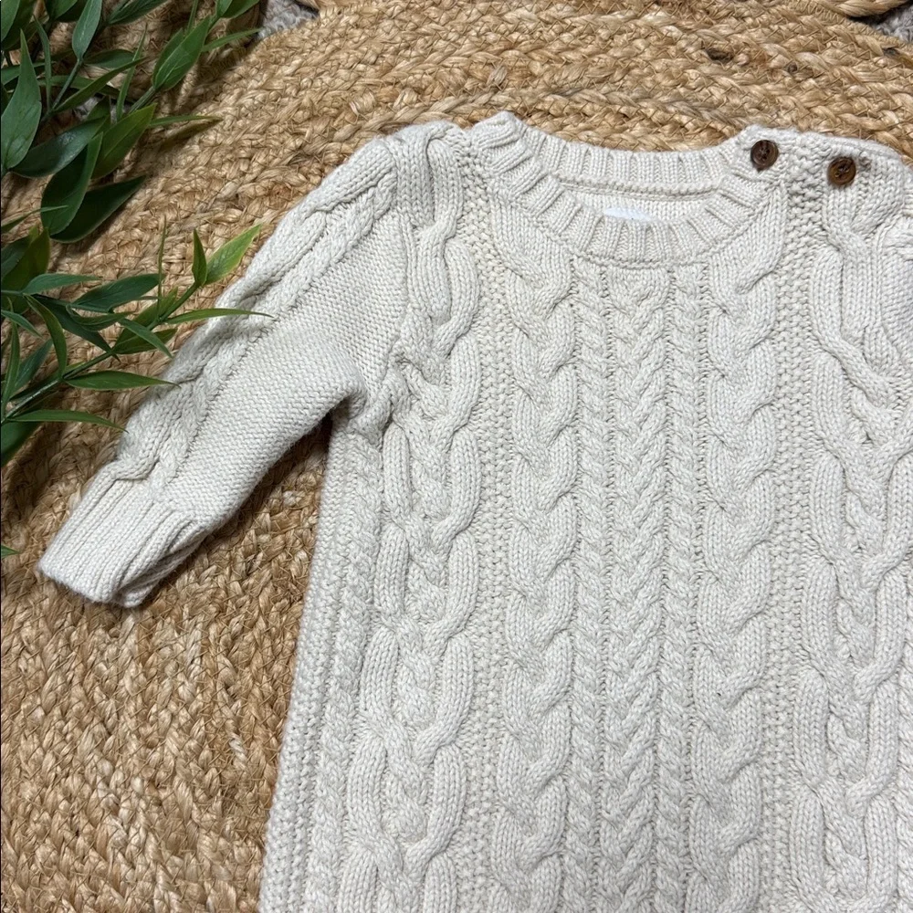 Baby Gap Unisex 3-6 Mo Cable Knit Footies.